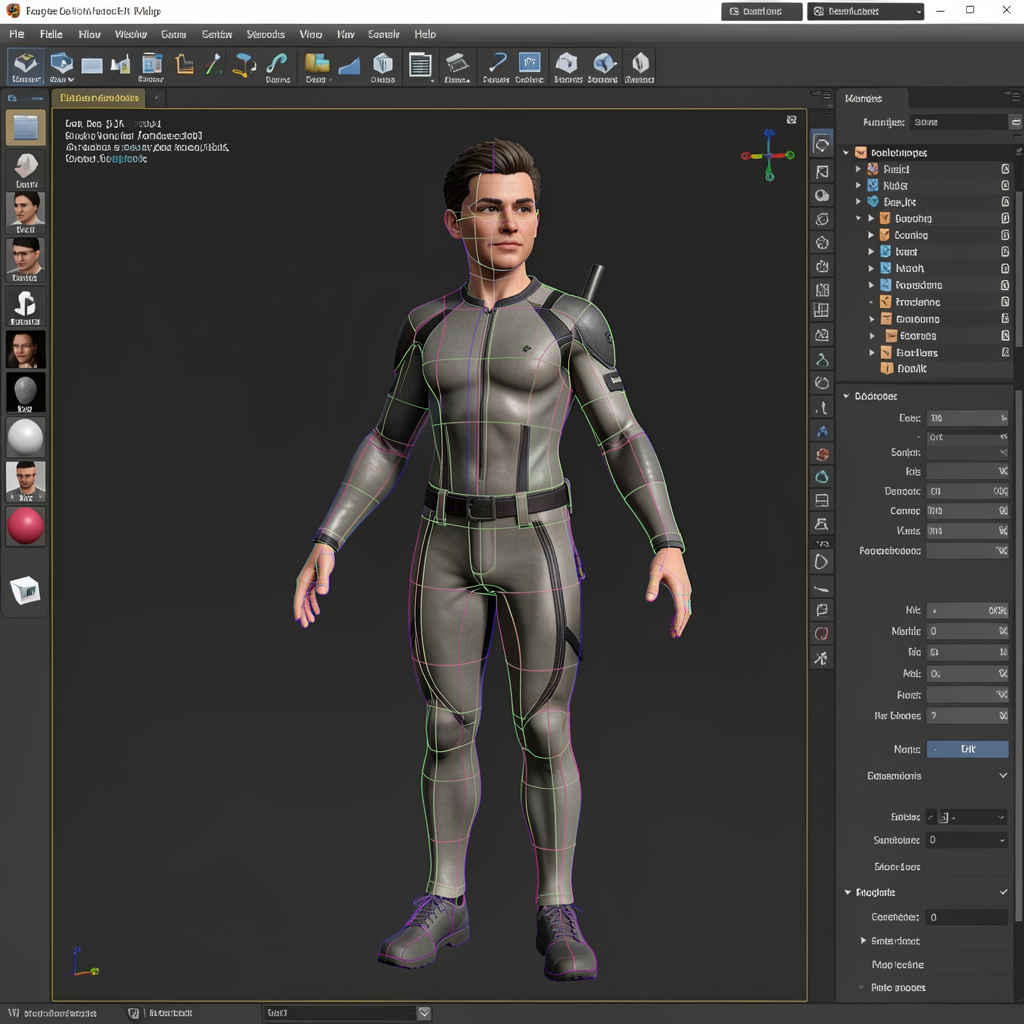 Professionele karakter animatie en rigging in 3D software